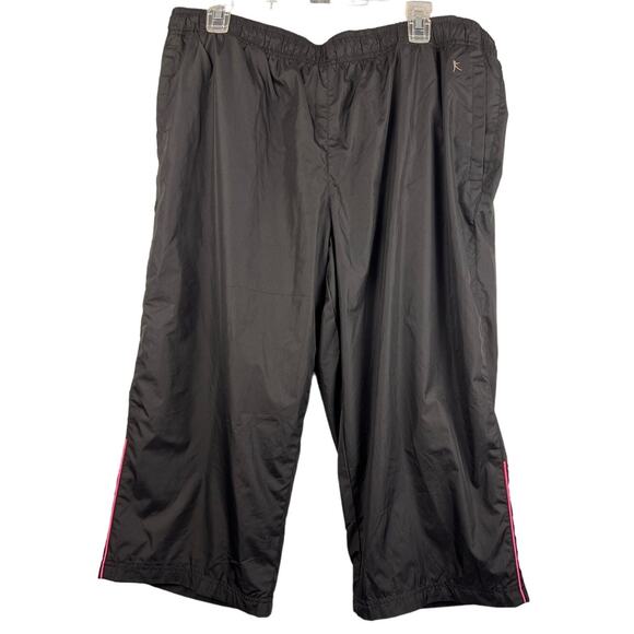 Danskin Pant Womens 2XL(20)Now BlackCapri Athletic Mesh Lined Wind Resistant - Picture 1 of 8